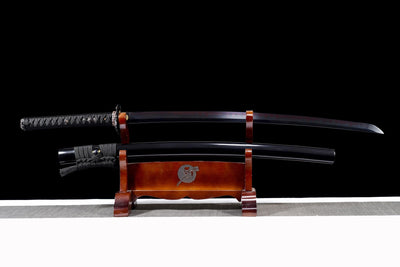 Kokuenmaru 黒炎丸 Katana – T10 Steel, Red Hamon – view 1