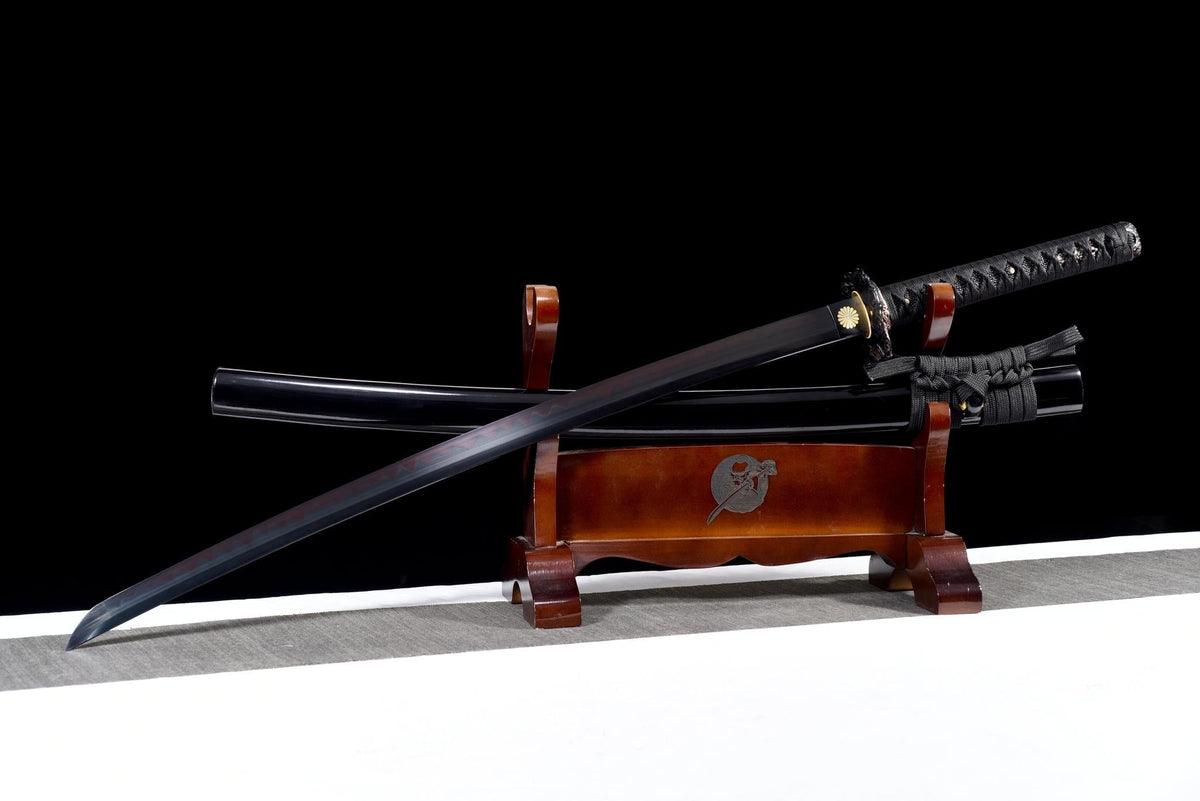 Kokuenmaru 黒炎丸 Katana – T10 Steel, Red Hamon – view 4