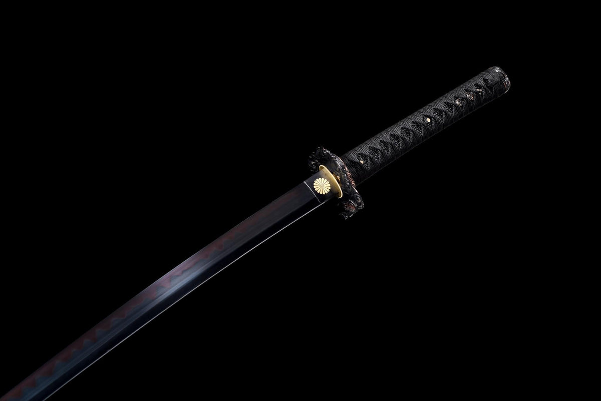 Kokuenmaru 黒炎丸 Katana – T10 Steel, Red Hamon – view 8