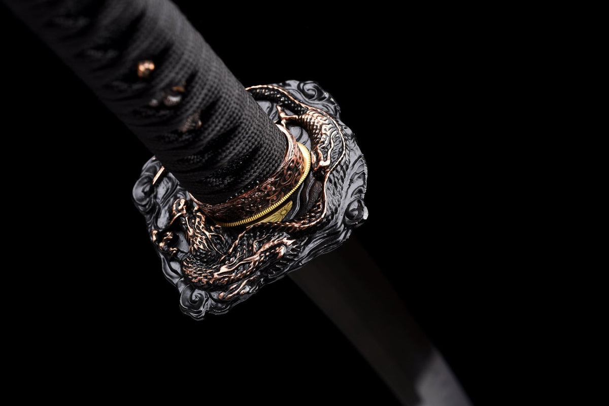 Kokuenmaru 黒炎丸 Katana – T10 Steel, Red Hamon – view 12