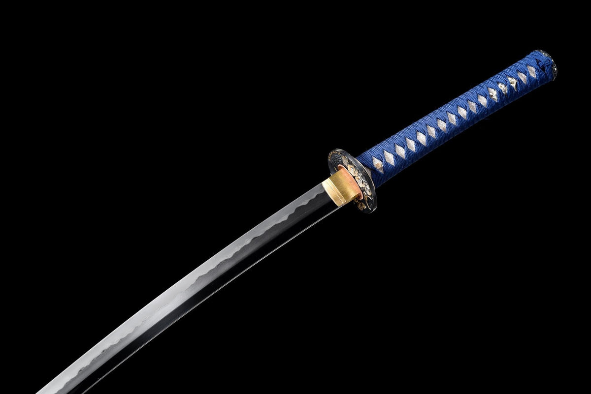 Ryu no Kiba 龍の牙 Katana – Fang of the Dragon, Blue & Gold Saya – view 8