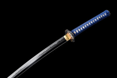 Ryu no Kiba 龍の牙 Katana – Fang of the Dragon, Blue & Gold Saya – view 8