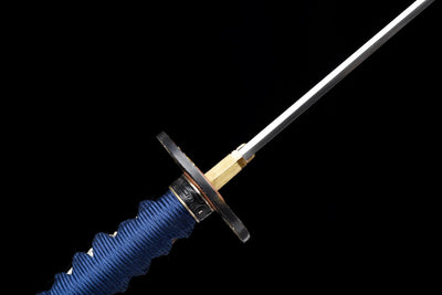 Ryu no Kiba 龍の牙 Katana – Fang of the Dragon, Blue & Gold Saya – view 12