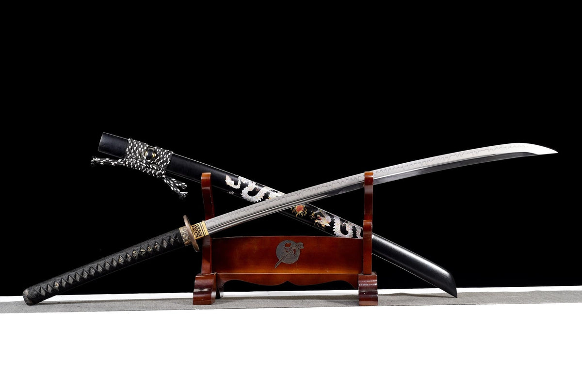 Odachi Dragon 龍 — Hand-Forged T10 Steel, Clay-Tempered Hamon – view 3