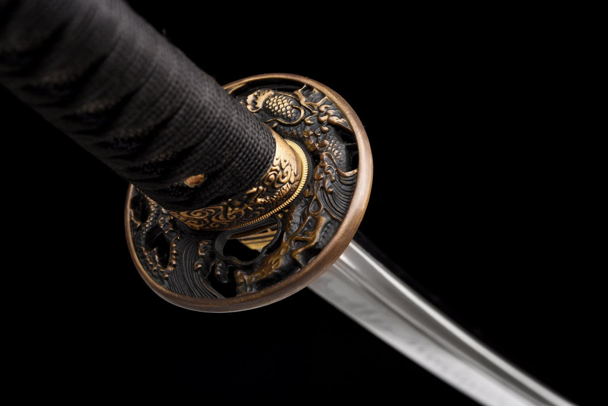 Odachi Dragon 龍 — Hand-Forged T10 Steel, Clay-Tempered Hamon – view 11