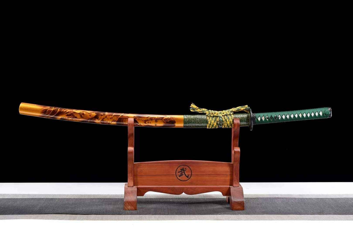 Geisha 芸者 Katana – T10 Carbon Steel with Hamon Line – view 3