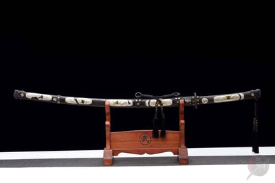Shōgun 将軍 Katana – Damascus Steel, Sculpted Copper Saya & Tsuka – view 2