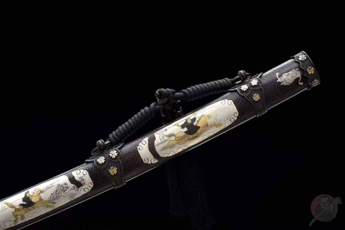 Shōgun 将軍 Katana – Damascus Steel, Sculpted Copper Saya & Tsuka – view 10