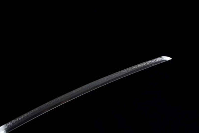 Tsuyo 強 Katana – T10 Carbon Steel, Black Saya, Brass Tsuba – view 9