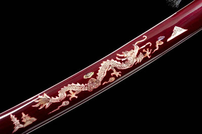 Ryujin 龍神 Short Katana – 52 cm Blade, T10 & Damascus Steel – view 5