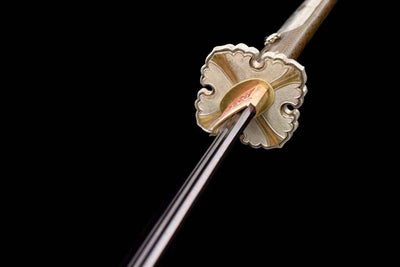 Hasunohana 蓮の花 Katana – Reddish Damascus Blade, Copper Saya – view 8