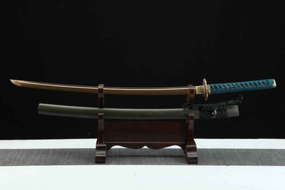 Katana Shizen 自然 – Gold Damascus Steel Blade – view 2