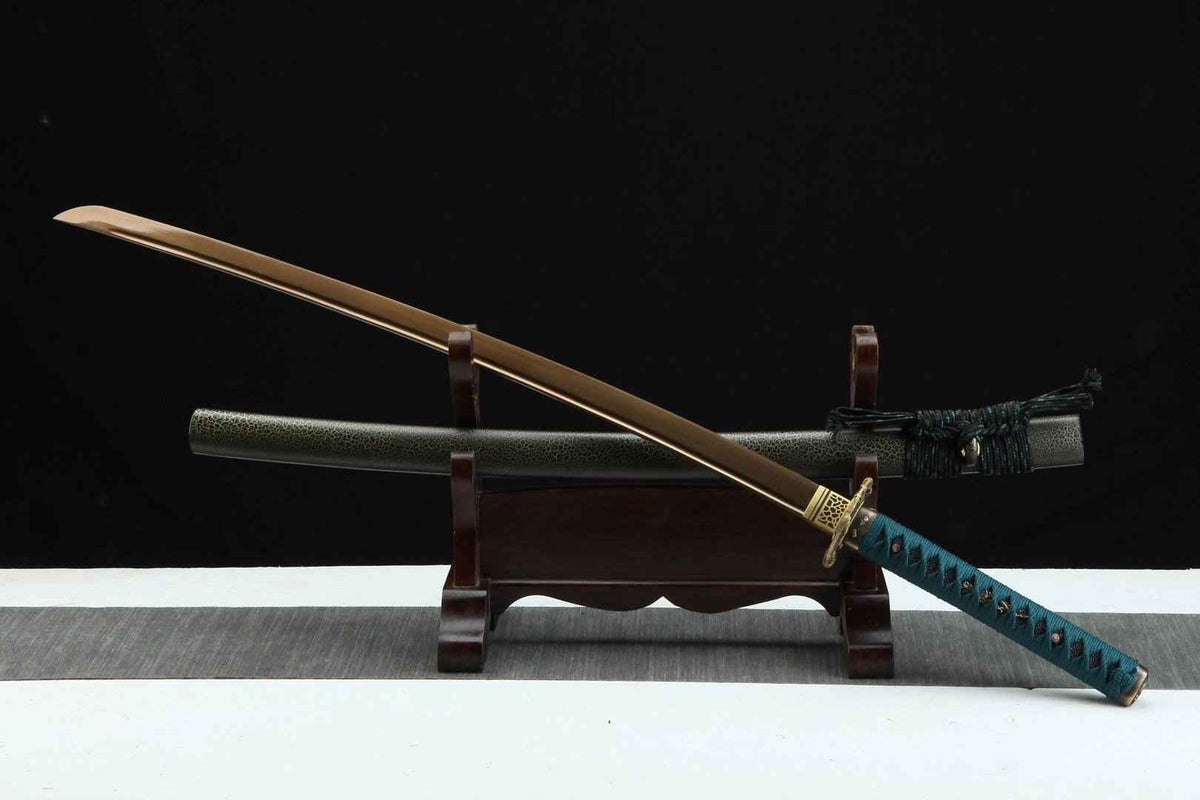 Katana Shizen 自然 – Gold Damascus Steel Blade – view 5