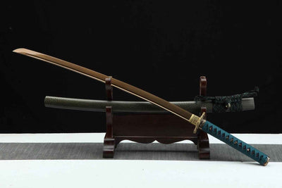 Katana Shizen 自然 – Gold Damascus Steel Blade – view 5