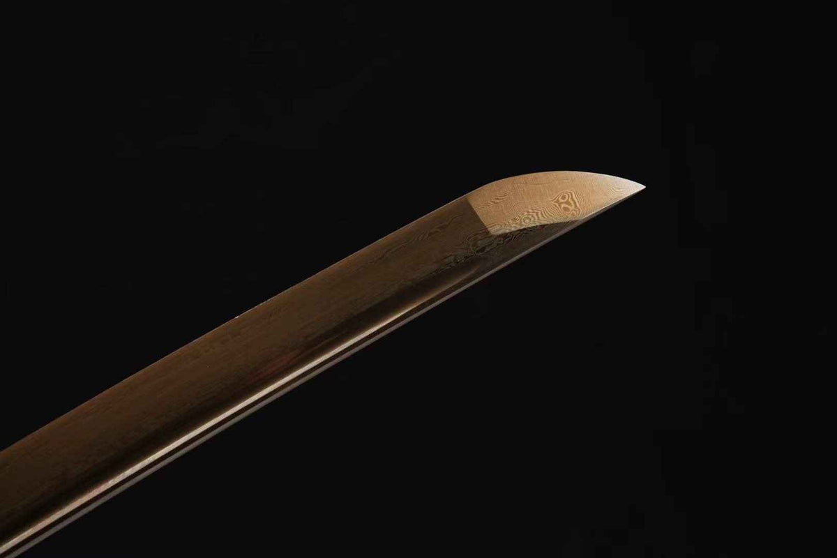 Katana Shizen 自然 – Gold Damascus Steel Blade – view 10