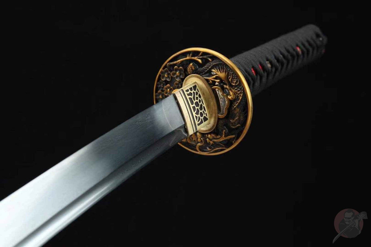Tokugawa 徳川 Katana – Damascus Steel, Brass Tsuba – view 6