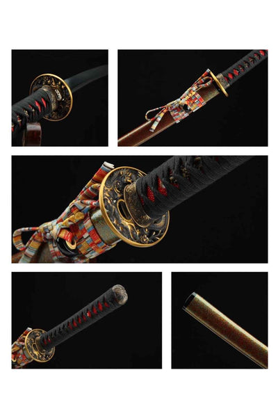 Tokugawa 徳川 Katana – Damascus Steel, Brass Tsuba – view 8