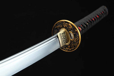 Tokugawa 徳川 Katana – Damascus Steel, Brass Tsuba – view 7