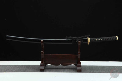Kuro 黒 Katana – 1095 Steel, Maru Forge, Solid Brass Tsuba – view 3