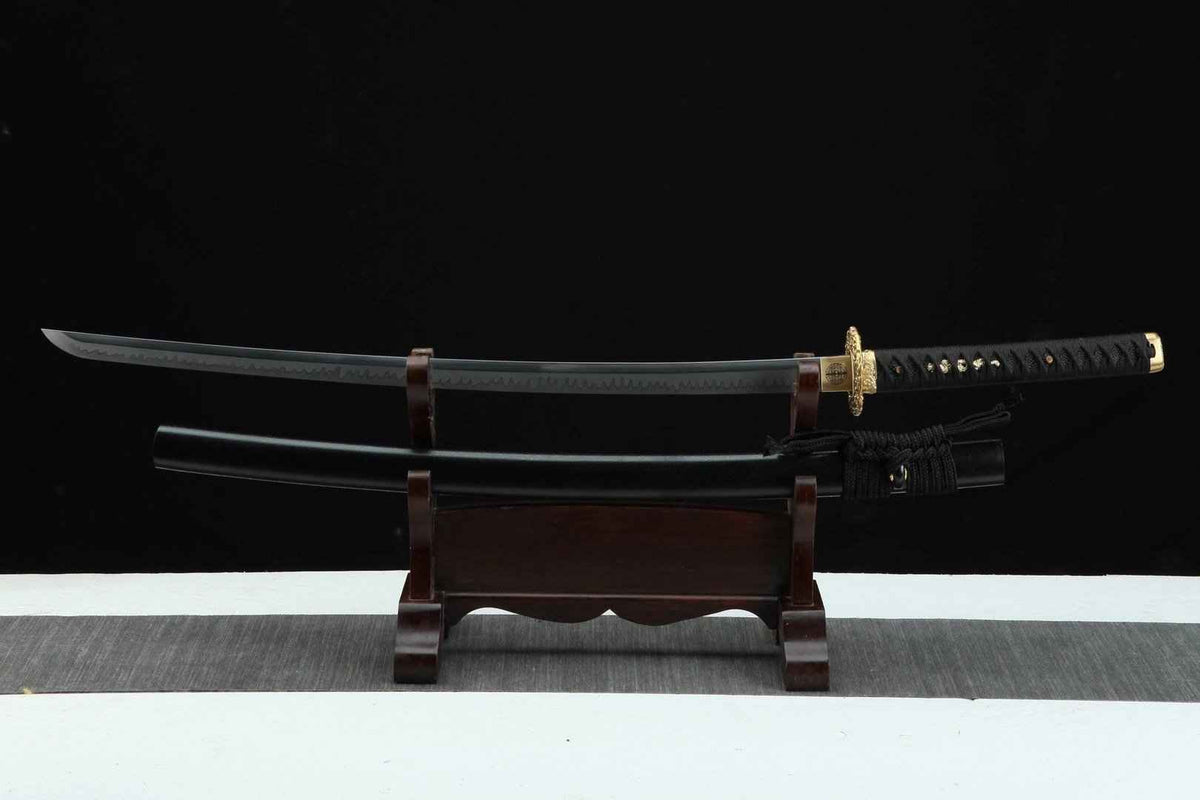 Kuro 黒 Katana – 1095 Steel, Maru Forge, Solid Brass Tsuba – view 2