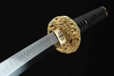 Kuro 黒 Katana – 1095 Steel, Maru Forge, Solid Brass Tsuba – view 8