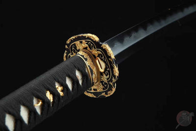 Sakana 魚 Katana, Damascus Steel, Iron-Brass Tsuba – view 10