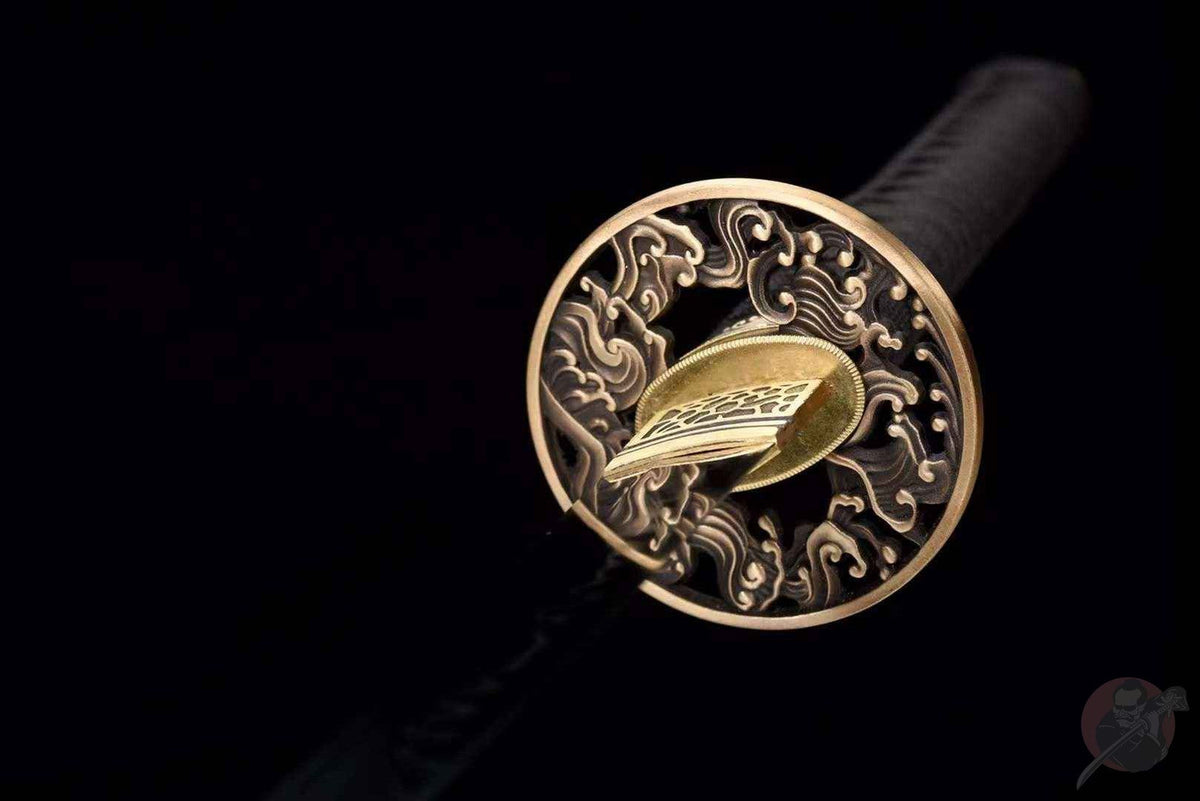 Ōchō 王朝 Katana, T10 Steel, Great Wave Tsuba – view 6