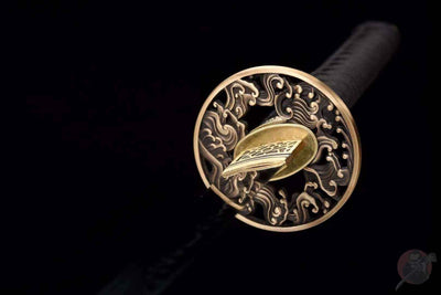 Ōchō 王朝 Katana, T10 Steel, Great Wave Tsuba – view 6