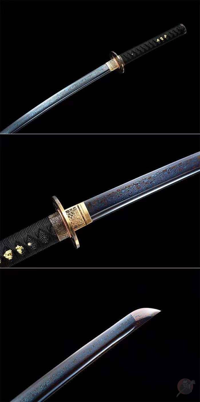 Hyō Katana ヒョウ – Damascus Steel with Bo-hi, Starter Katana – view 10