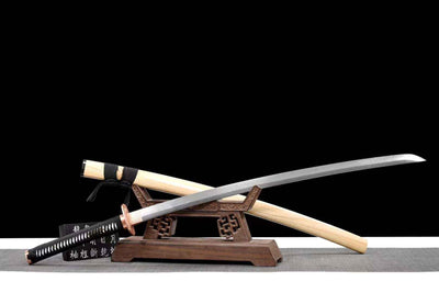 Shiroi ki 白い木 Katana – Damascus Steel – view 5