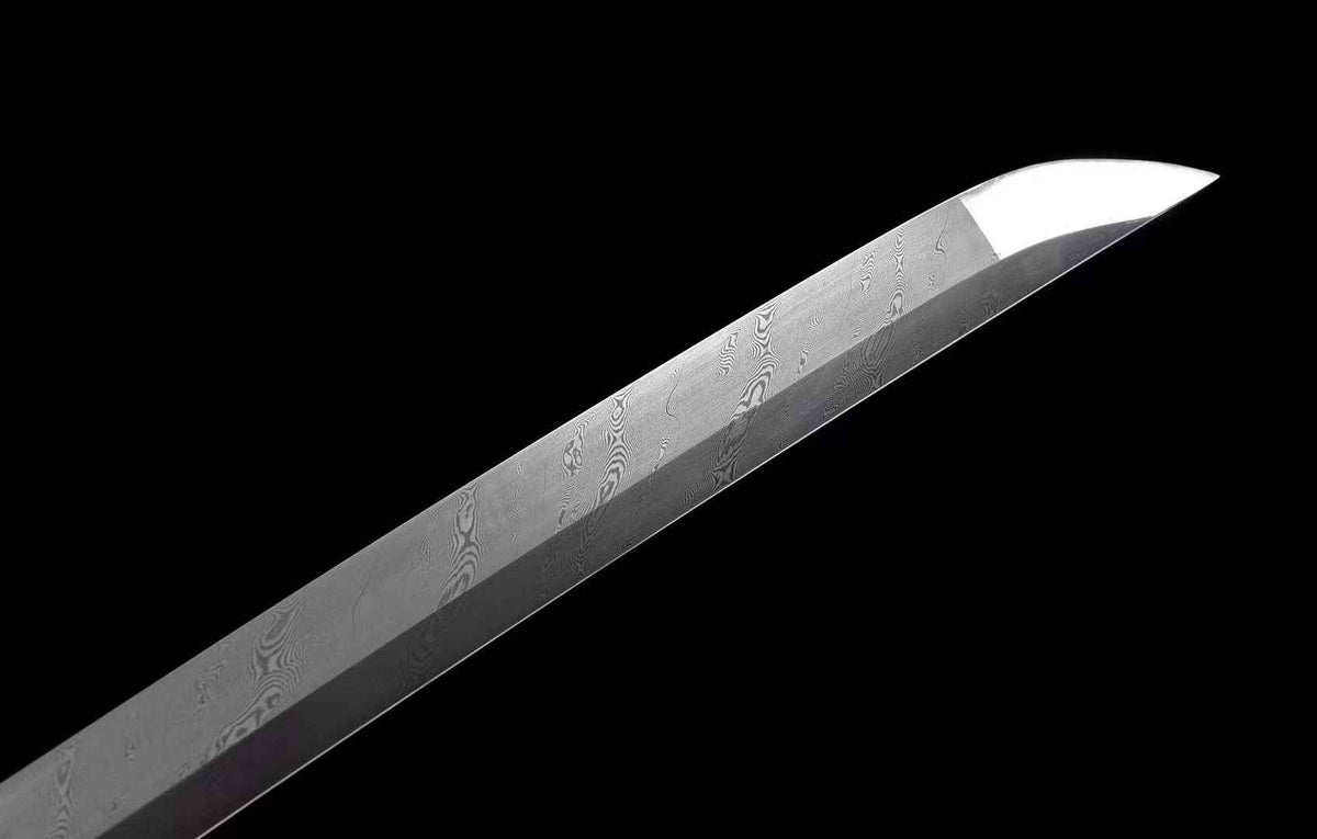 Shiroi ki 白い木 Katana – Damascus Steel – view 8