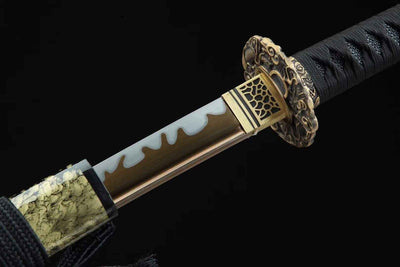 Kaeru カエル Katana – Gold Blade, Manganese Steel – view 5