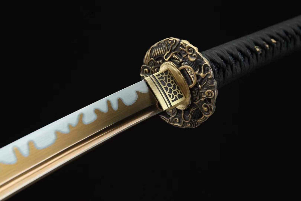 Kaeru カエル Katana – Gold Blade, Manganese Steel – view 7