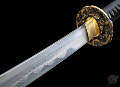 Gin 銀 Katana – Damascus Steel, Magnolia Saya – view 6
