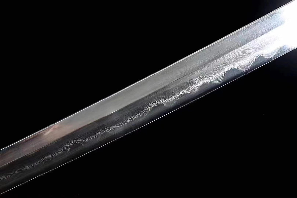Gin 銀 Katana – Damascus Steel, Magnolia Saya – view 9