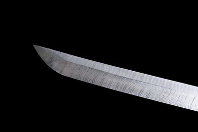 Chinmoku 沈黙 Katana – Damascus Steel, Square Tsuba – view 9