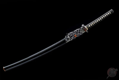 Kangaeruhito 考える人 Katana, Damascus Steel – view 6