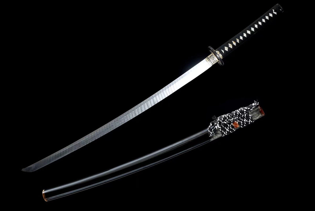 Kangaeruhito 考える人 Katana, Damascus Steel – view 1