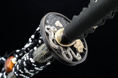Kangaeruhito 考える人 Katana, Damascus Steel – view 3