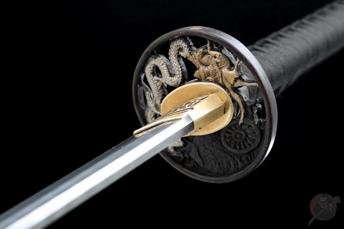 Kangaeruhito 考える人 Katana, Damascus Steel – view 2