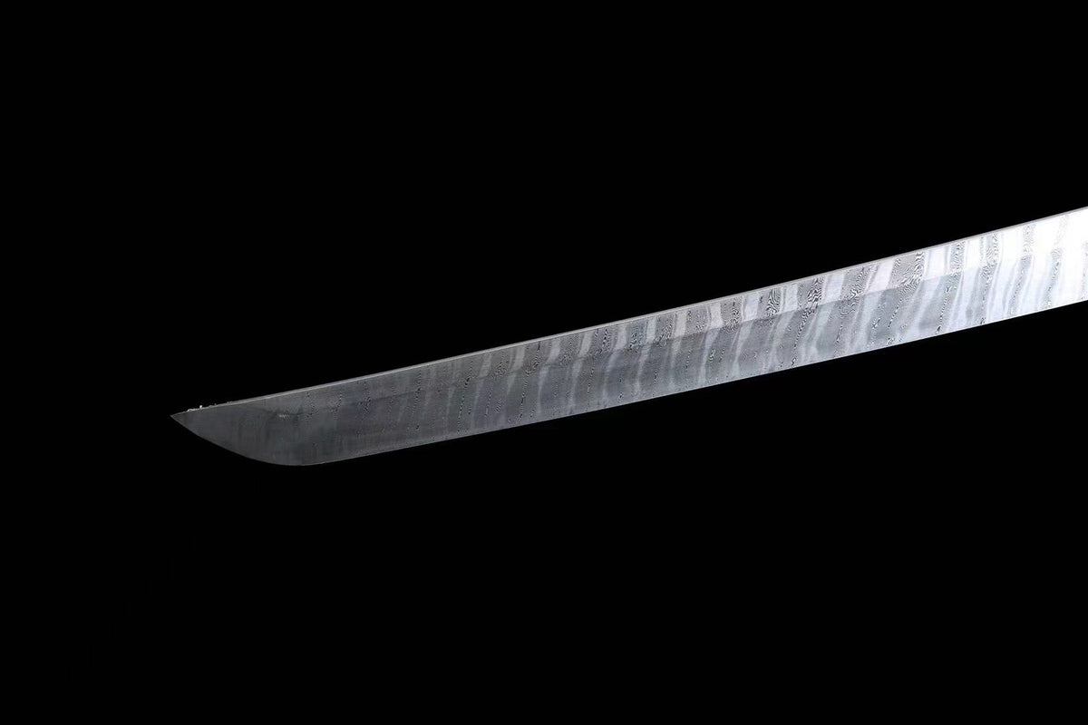 Kangaeruhito 考える人 Katana, Damascus Steel – view 7