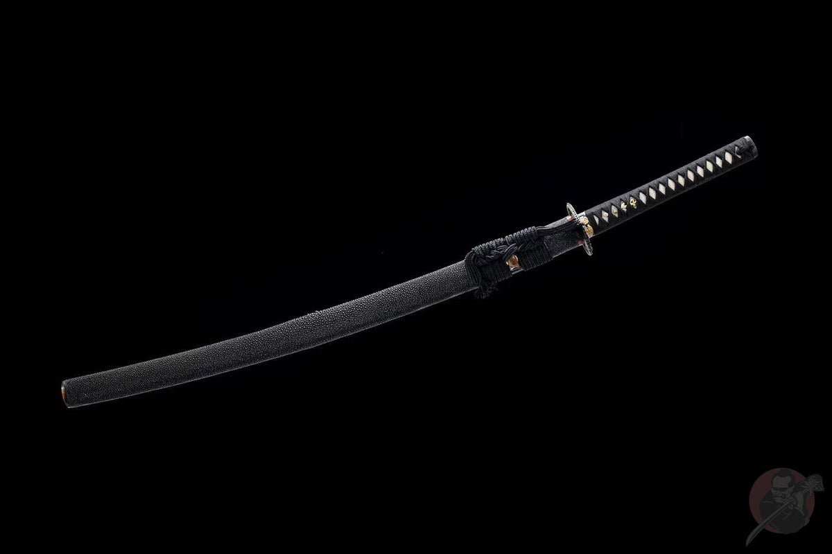 Ginga 銀河 Katana – San-Mai T10 and Damascus Steel – view 2