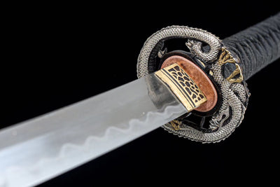 Ginga 銀河 Katana – San-Mai T10 and Damascus Steel – view 5