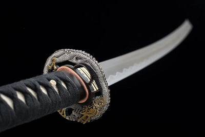 Ginga 銀河 Katana – San-Mai T10 and Damascus Steel – view 3