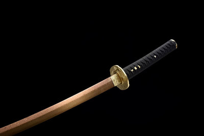 Gōrudo ゴールド Katana – Gold Damascus Steel, Brass Tsuba – view 5