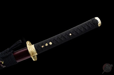 Gōrudo ゴールド Katana – Gold Damascus Steel, Brass Tsuba – view 10
