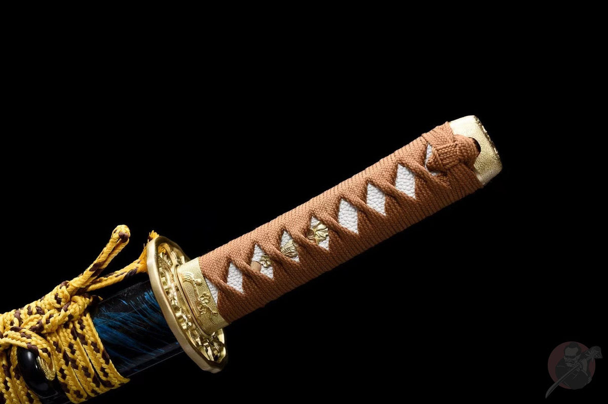 Taiyō Tantō 太陽 – T10 Steel, Ebony Saya, Copper Tsuba – view 10
