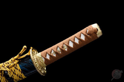Taiyō Tantō 太陽 – T10 Steel, Ebony Saya, Copper Tsuba – view 10