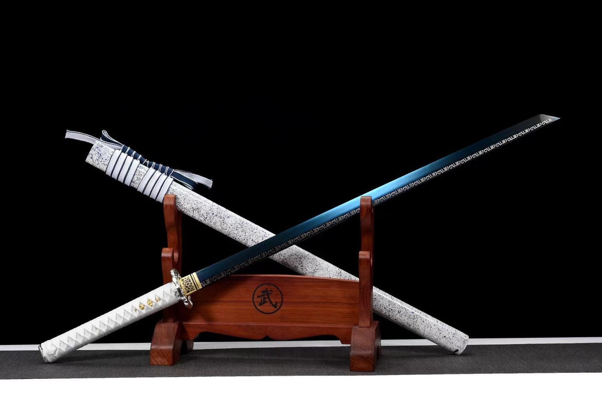 Ninjatō Fuyu 冬 – Blue High-Carbon Steel, White Saya – view 3