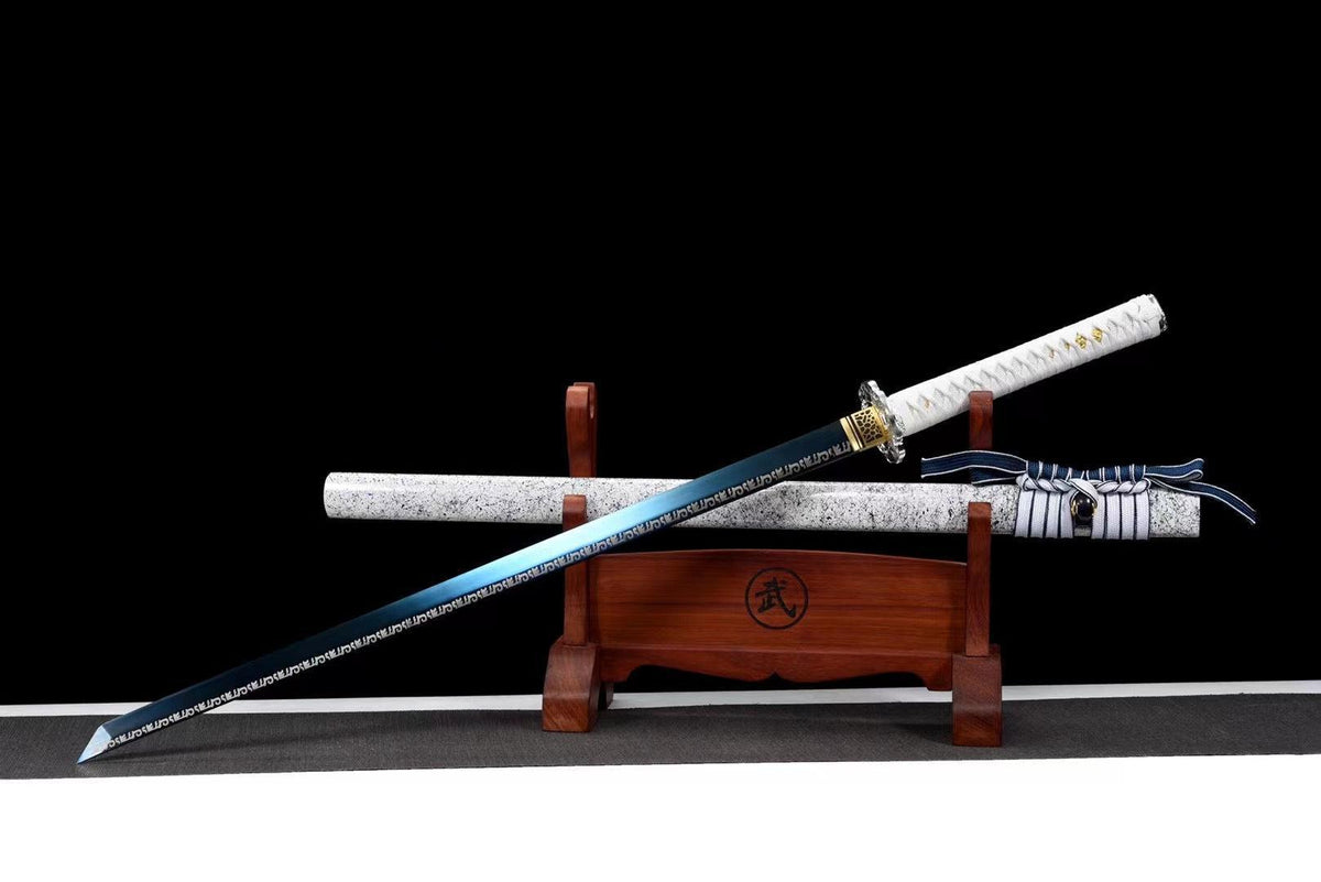 Ninjatō Fuyu 冬 – Blue High-Carbon Steel, White Saya – view 5